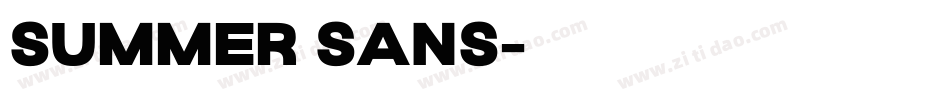 Summer Sans字体转换